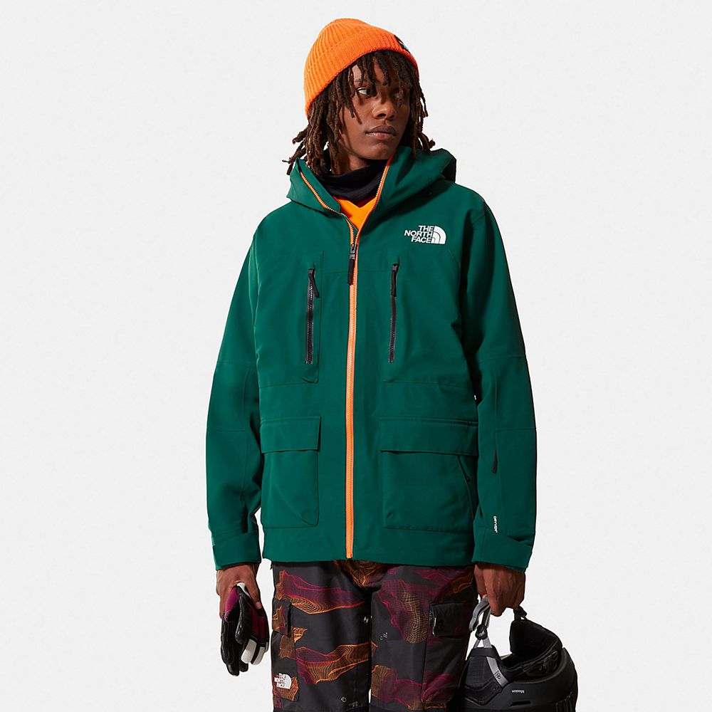 The North Face Insulated Jacket Mens Australia - The North Face Dragline Green Skiing And Snowboardi